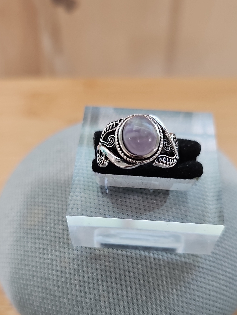Sterling Silver Ring with Purple Stone